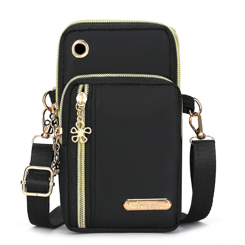 Vertical Mobile Phone Bag Nylon Small Cloth Bag Single Shoulder